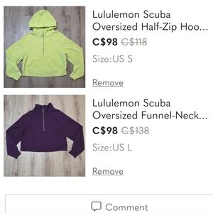 ✨️ Bundle Listing Two Lululemon Scuba Hoodies